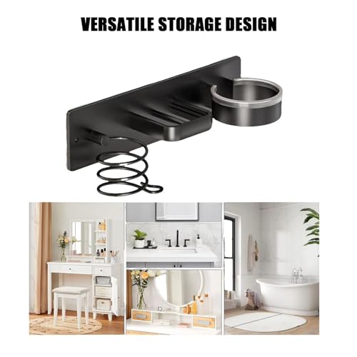 Wall Mount Holder For Dyson Hair Dryer and Straightener,3 IN 1 Universal Blow Dryer Holder Organizer
