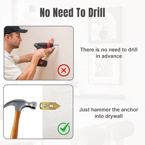 90PCS Self Drilling Drywall Anchors with Screws Kit