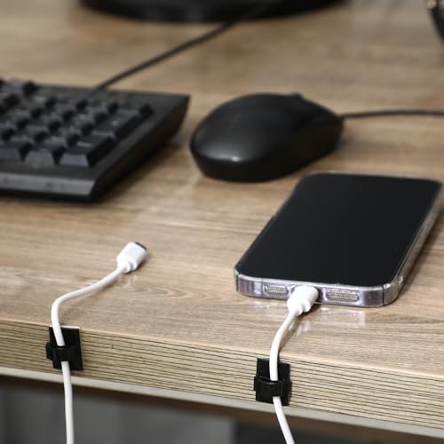 EBOOT 1000 Pieces Adhesive Cable Clips Wire Holders for Wall Desk Car | Light Emitting Bulb for Projects, Circuit Boards, Electronics Experiments, DIY Indicator Lights, Breadboard Use