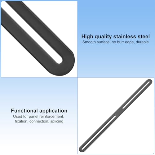 M METERXITY 2-Pack Flat Mending Plate Support 14.17x0.94in, Black - color: Black, size: 360 x 24mm