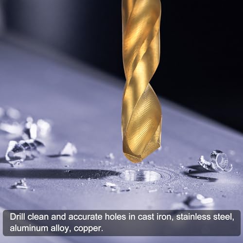 uxcell Tap & Drill Bit Set, 6-40 UNF Straight Flute Thread Tap and 3/25" (2.9mm) Twist Drill Bit, Titanium Coated M2 High Speed Steel Thread Repair Tapping Tools - size: 6-40 UNF + 3/25" (2.9mm)