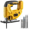 DEMIMA Cordless Jig Saw for Dewalt Battery, 7 Speed Variable Up to 3200RPM, LED Light, 45° Bevel Cuts, 3 Orbital Motions, with Jig Saw Blade for Straight/Curve/Circle Cutting(Battery Not Include)