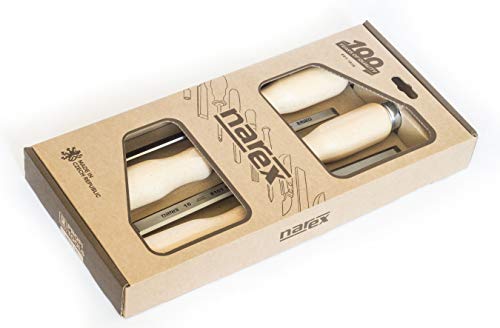 Narex Chisel Set 4 Pieces (8/10/16/32) - color: Natural Lacquered