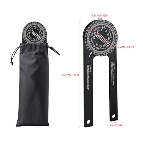 Aluminum Miter Saw Protractor，Angle Finder Tool，7-Inch Rust Proof | Angle Finder Featuring Precision Laser Engraved Scales (LX-230)，for Carpenters, Plumbers and All Building Trades
