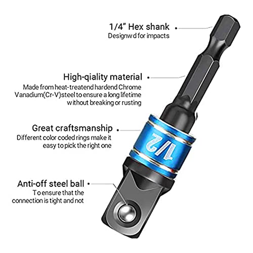 17pcs Flexible Drill Bit Extension, Include 3pcs Impact Socket Adapter 2pcs Hex Shank 105° Right Angle Drill Attachment 10 Short Screwdriver Bits Bendable Drill Bit Extension and 90° Angled Bits - color: 17p*black