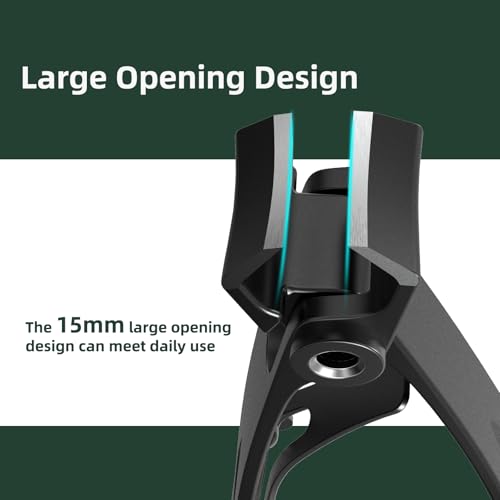 German Nail Clippers for Men, VANWIN Toenail Clippers for Thick Nails for Seniors with 16mm Wide Jaw, Ergonomic Heavy Duty Angled Head Toe Nail Clippers with Catcher Fingernail Clipper for Women Black - size: 3-Pack