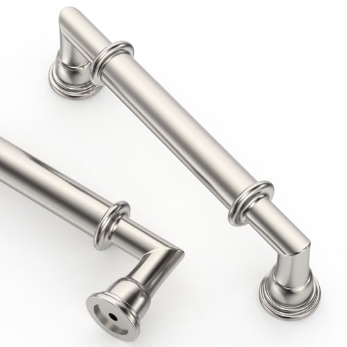 Asidrama 10 Pack 3.75 Inch(96mm) Brushed Satin Nickel Kitchen Cabinet Handles, Cabinet Pulls Kitchen Cabinet Hardware for Cupboard Drawer Pulls 2281 - color: Brushed Satin Nickel, size: 3.75" Hole Center
