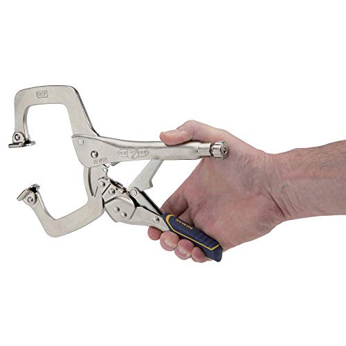 IRWIN VISE-GRIP Welding Pliers, Fast Release, C-Clamp with Swivel Pads, 11-Inch (IRHT82586) - size: 11", style: Pliers w/ Swivel Pads (New)