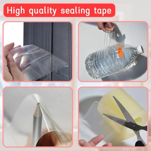 Window Sealing Tape, Window AC Insulation Tape,No Residue,3 Inch x 65 FT - color: Clear, size: 3 Inch x 65 FT