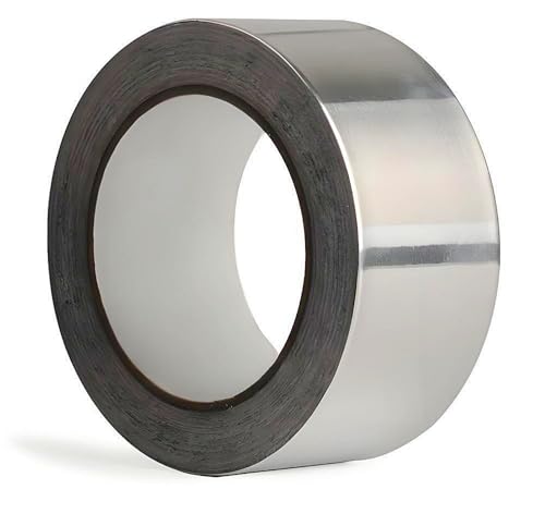Aluminum Foil Tape 2" x 100' Silver, 4mil Thick, Heavy Duty, High Temp, HVAC Tape - size: 2 inch x 100 feet x 4 mil