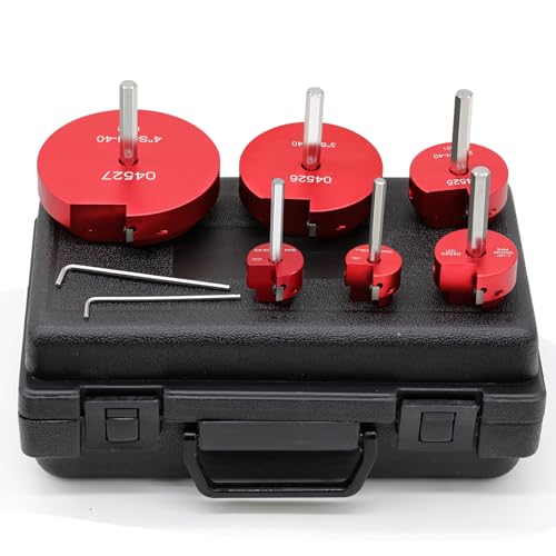 PVC Pipe Reamer, 6 Piece Plastic PVC Pipe Fitting Saver Kit Fit into Standard 1/2" Drills PVC Socket Saver Tool Contains 3/4inch, 1inch, 1-1/2inch, 2inch, 3inch, 4inch Head