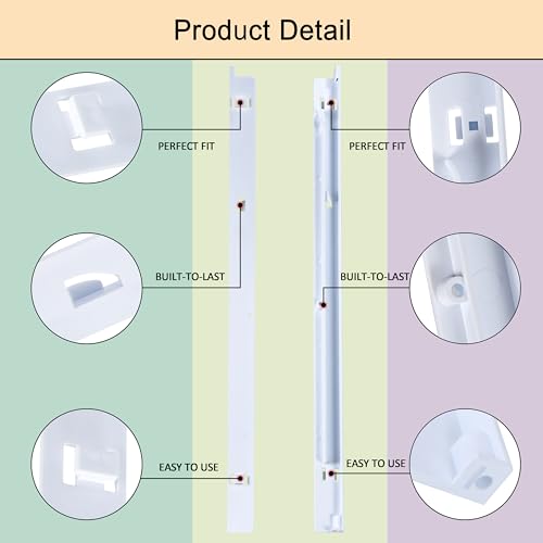 Upgrade 240530601(Left) & 240530701(Right) Refrigerator Drawer Slide Rail Replacement, Pan Hangers Slide Only Compatible with Ken-more and Frigidaire Refrigerator, Replace Part for 240460401 240460501