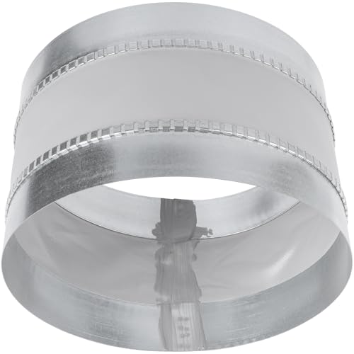 Repa Market 10" Inch Flexible Male Fit Duct Connector – Galvanized Steel Round Pipe Extender for Spiral Ducts – Vibration & Noise Reduction Coupler for HVAC Systems, Exhaust and Dryer Vent Connections - size: 10" Inch