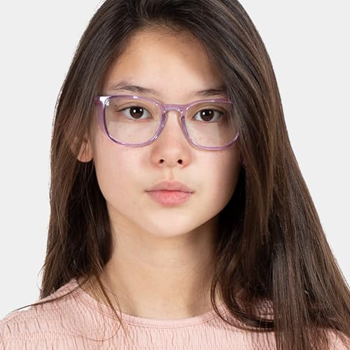 Stoggles Square Kids Fit Z87.1 Certified Polycarbonate Safety Glasses - color: Lilac, size: Small