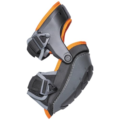 Klein Tools 60491 Hinged Knee Pads, Heavy Duty Gel Foam Protective Knee Pads with Quick-Fasten Buckle and Thigh Strap, Black - size: Standard