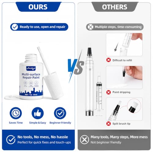 White Touch-Up Paint Pen1Oz, Water Based Scratch Repair for Wood Furniture