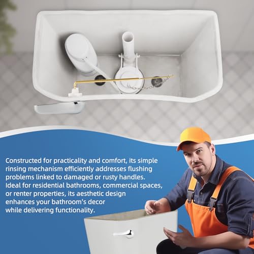 iFealClear Universal Metal Toilet Handle Replacement Kit, Front Mount Toilet Tank Flush Lever Handle with Stainless Steel Chain, Solid Brass Toilet Trip Lever Fits Most Toilets, Easy Install, Chrome - color: Chrome, style: Front Mount Design