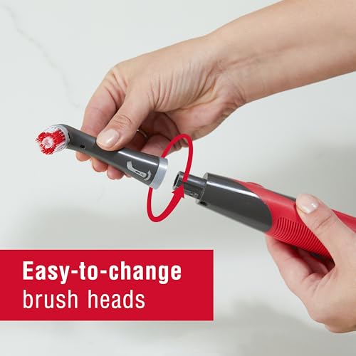 Rubbermaid Reveal Power Scrubber with Multi-Purpose & Grout Head, Cordless Electric Battery Powered Scrub Brush, Water Resistant, for Home/Kitchen/Bathroom/Grout/Tile/Shower/Tub - style: 3 Piece Kit