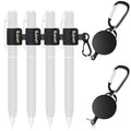 Likesing Retractable Pen Holder, 27.5" Reel Elastic Pen Leash(Black) - color: Black-2 CircularCilp