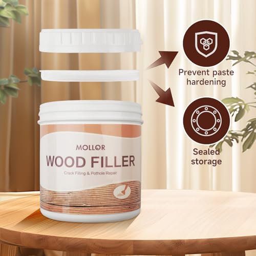 White Wood Filler, Stainable All‑Purpose Repair, 32 Oz - color: White, size: 1kg