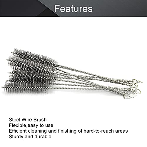 Steel Wire Tube Brush, 1.0-inch Diameter, 12-inch Length,10pcs - color: 10pcs, size: 2.5cm