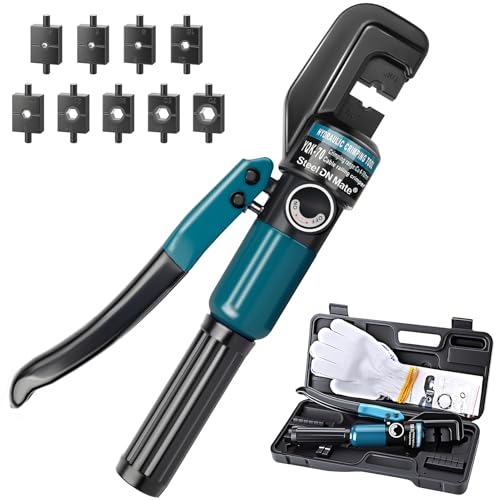 Hydraulic Crimping Tool for 1/8"-3/16" Cable Railing Kits, 10-Ton Crimper - color: Black