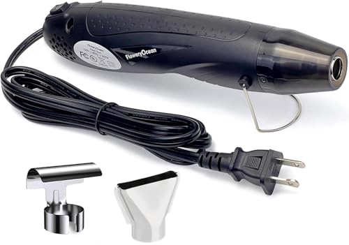 350W Mini Heat Gun with 2 Nozzles, Dual Temp, 6.56 ft Cable