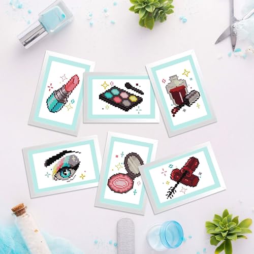 DIAMOND ART CLUB Mini Dazzles - Makeup Diamond Art Kits for Adults - color: Makeup