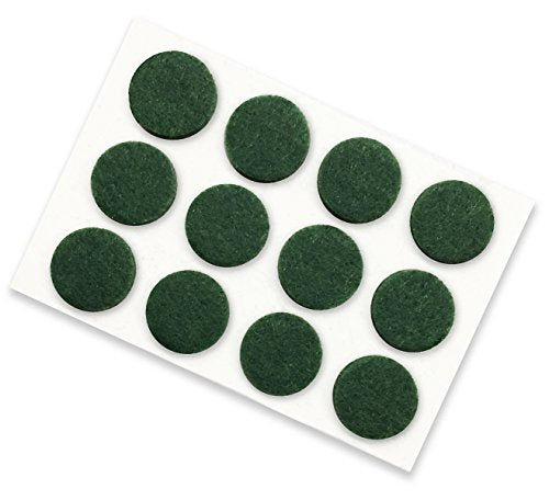 Shepherd Hardware 9821 3/4-Inch Self-Adhesive Felt Furniture Pads, 12-Pack, Green - style: 3/4", 12 pieces