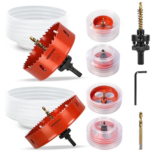 2 Pack (4-1/4" & 6-1/4") HSS M42 with 8% Cobalt Bi-Metal Hole Saw - size: 108mm & 159mm | 4-1/4" & 6-1/4"