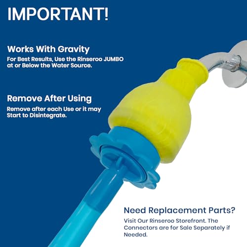 Rinseroo JUMBO Shower Cleaning Thing Slip-On Handheld Hose Attachment