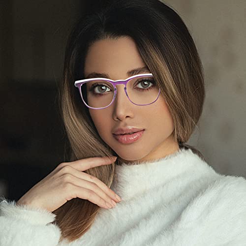 Safety Glasses for Men Women Nurses Anti Fog Stylish Fashion Comfortable Goggles with Side Shields Eye Protection for Adult - color: Dark Purple