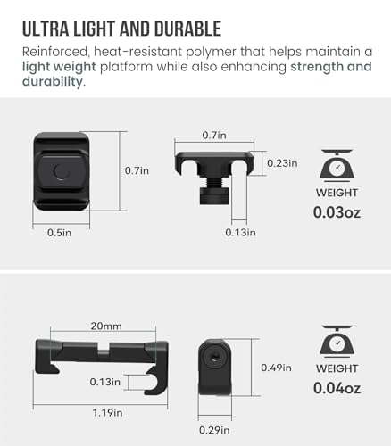 Cable Management Kit Compatible with M-LOK & Picatinny Rails, Cable Clips