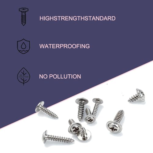 670Pcs Tiny Phillips Pan Head with Washer Self Tapping Screws, Carbon Steel, Small/Mini M2 M2.3 M2.6 M3 Wood Screws, Micro Sheet Screws Assortment Kit for Wood Electronic and Toy Repair