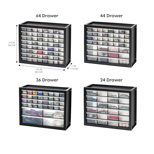 IRIS USA 36-Drawer Storage Cabinet, Garage Tool Screws, Made in USA, Black - color: Black, size: 36 Drawer