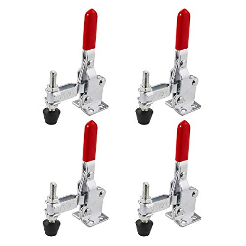 4 Pcs Push Pull Toggle Clamp, 200Lbs Holding Capacity, Antislip Horizontal Quick Release, Heavy Duty Toggle Clamp Tool, 102B - style: 102B, 4PK
