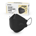 LEVENIS KN95 Face Masks 50 Pack, Breathable Comfortable and Disposable KN95 Mask, Black - color: Adult-black