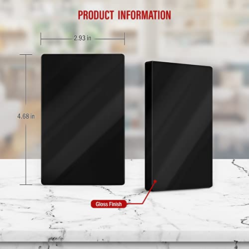 ENERLITES Screwless Blank Wall Plate, 1-Gang Outlet Covers, 1 Pack, Black - color: Black, size: Screwless