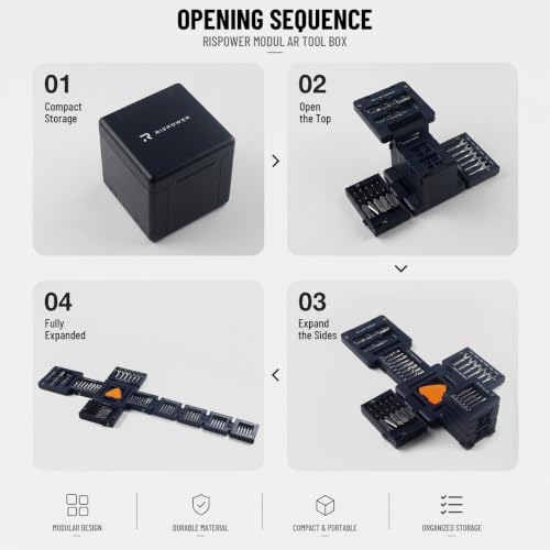 55-in-1 Magnetic Precision Screwdriver Set, Tool Cube Kit, Electronics Repair Kit with Screwdriver Bits, Wrenches, Pry Tools for Phone, Laptop, Appliances, Game Consoles, Glasses & DIY