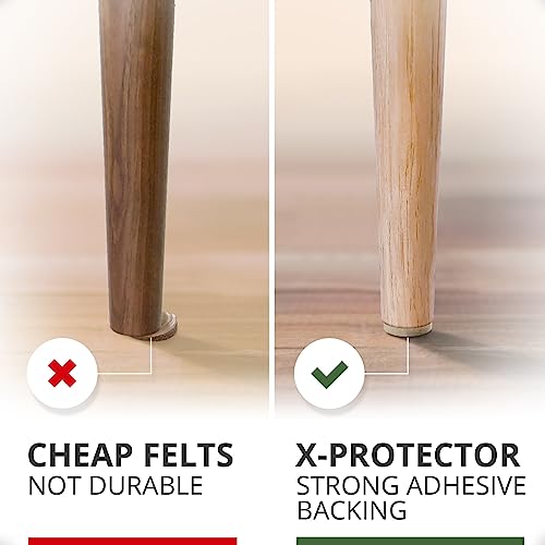 235 pcs Felt Furniture Pads Brown & Beige X-Protector! for Hardwood Floors - size: 235 PCS Brown & Beige, Round & Square