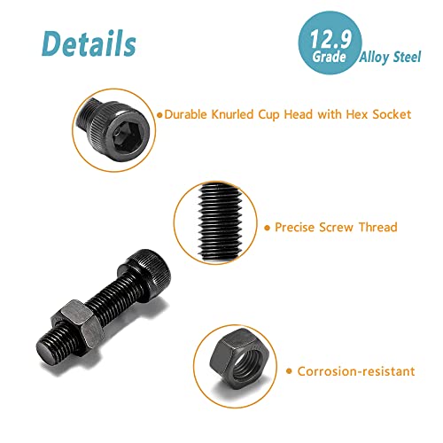 KADRICK 400PCS M3 Screw Assortment Kit,Hex Socket Head Cap Bolts Nuts Kit - size: M3 400Pcs