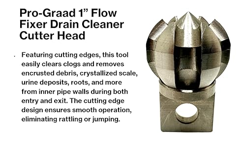Flow Fixer Drain Cleaner Cutter Head 1", Ball, Slotted, for 1-1/4"-2" Pipes - style: 1" (for 1-1/4" Pipes) Drain Cleaner Cutter Head
