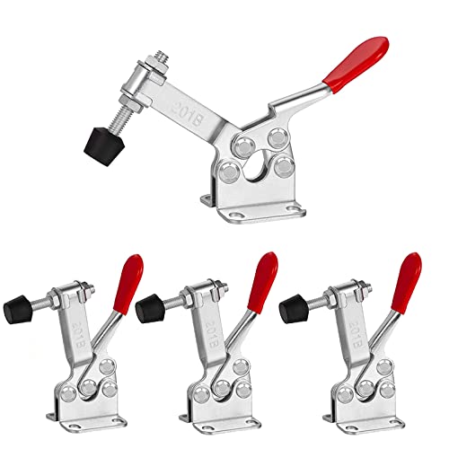 Toggle Clamp Hold Down Clamp 220Lbs Holding Capacity Antislip Horizontal Quick Release Toggle Clamp 4 Pack - style: 201B