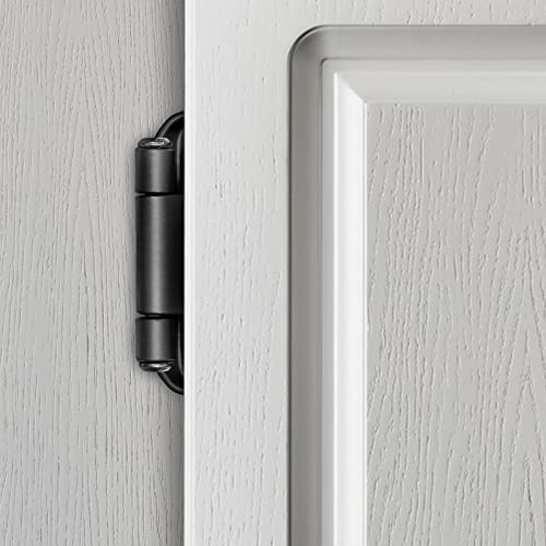 8 Pack (4 Pairs) 1/2 Inch Overlay Semi Partial Wrap Cabinet Hinges - color: Matte Black, size: 8 Pack (4 Pairs)