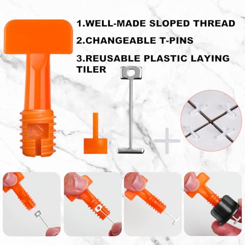 Storystore 200PCS Tile Leveling System Kit, 1/16 Inch Tile Spacers - size: 200pcs