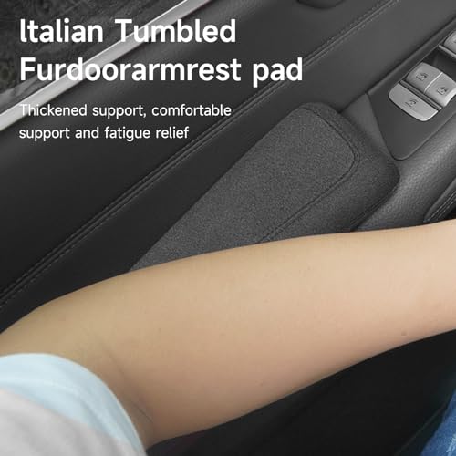 Alcantane Elbow Rest: Memory Foam Support for Car Legs and Knee, Anti-Fatigue - color: black right hand pad