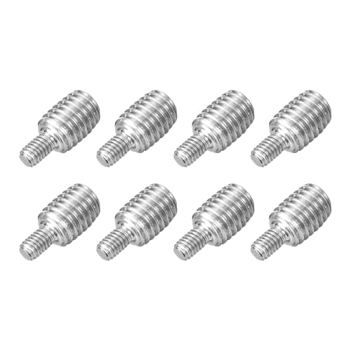 uxcell M4x6mm to M8x10mm Double End Threaded Stud Screw Bolt, 8Pcs 304 Stainless Steel Thread Reducer Adapter for Furniture Machinery Assembly Fastener - size: M4x6mm to M8x10mm