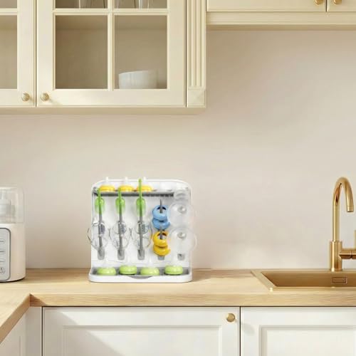 Lifewit 10-Hooks Baby Bottle Drying Rack for Countertop, BPA Free - size: Medium-10 Hooks