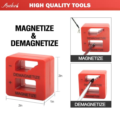 118PCS Magnetic Screwdriver Set, Screwdriver Set with Plastic Racking, Precision Screwdriver, Magnetizer Demagnetizer and Magnetic Bowl, Repair Tools Set for DIY and Home Improvement