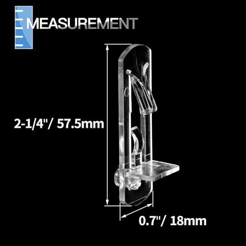 10pcs Locking Shelf Pins – 5mm Cabinet Shelf Pegs, Clear Plastic Shelf Clips for 3/4" Thick Board - size: 5mm Pins, Fit 3/4" Thick Boards